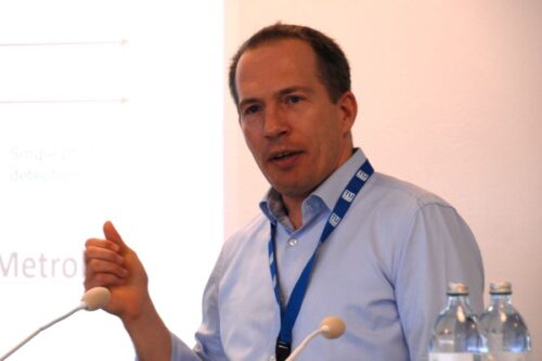 Speaker Philip Walther behind the lectern